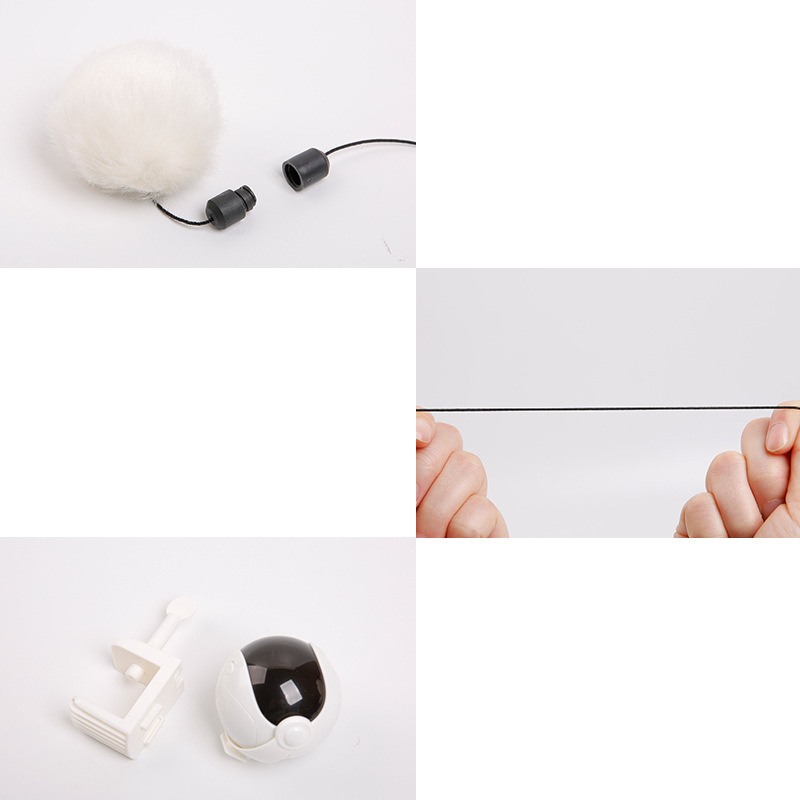 Automatisk katteleke med pelsball