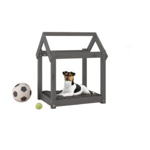 Hundeseng i heltre furu med ramme og mykt liggeunderlag