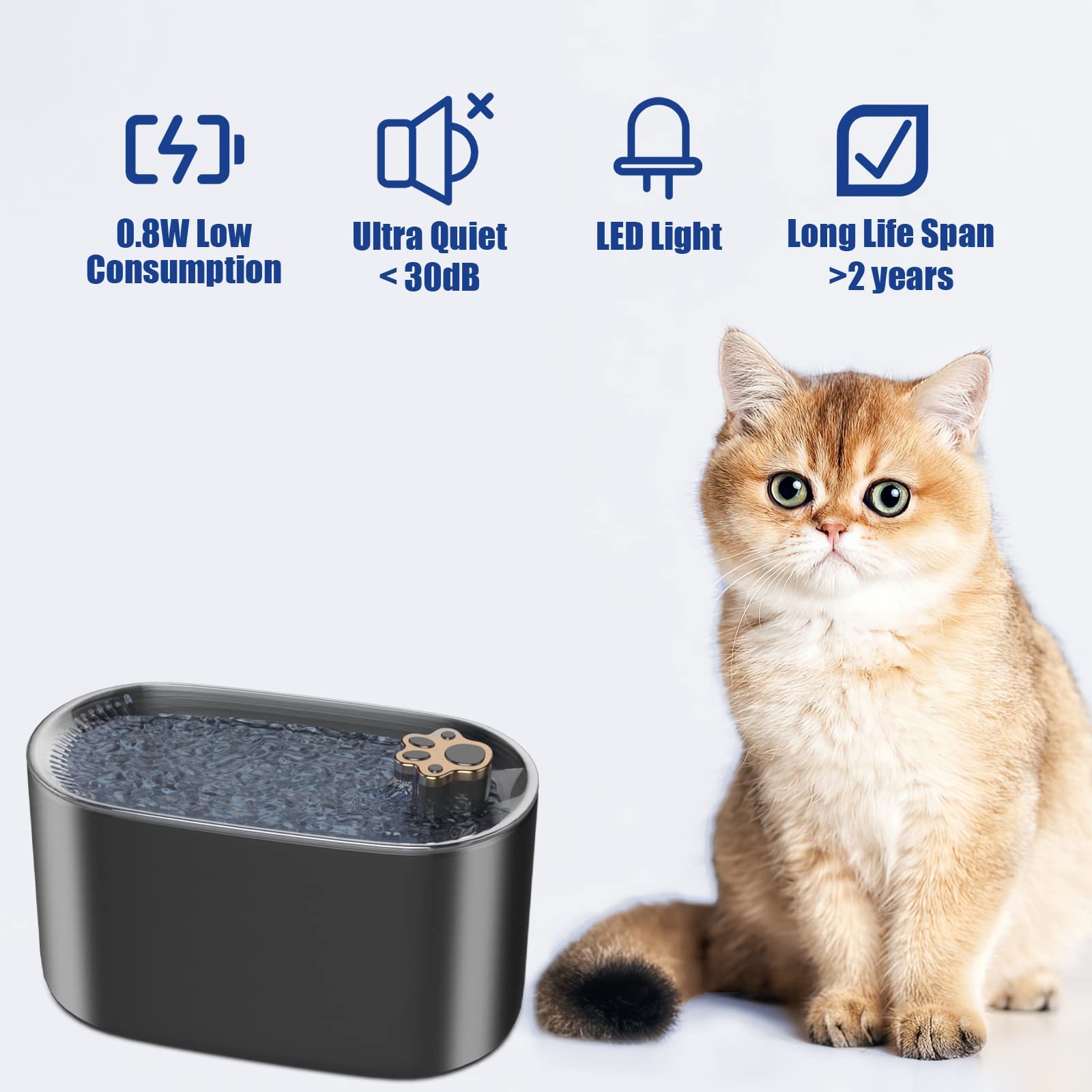 Vannfontene til katt og hund 3 liter - Bilde 4