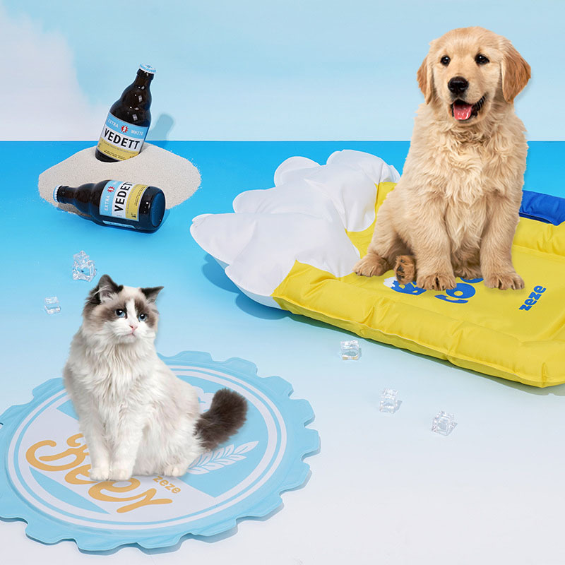 kjølematte til hund i ølglassdesign