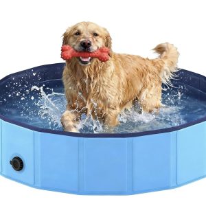 Foldable Dog Pool, Collapsible Dog Swimming Pool Hard Plastic Portable Pets Bath Tub For Dogs And Cats, Pet Wading Pool For Indoor Outdoor Backyard