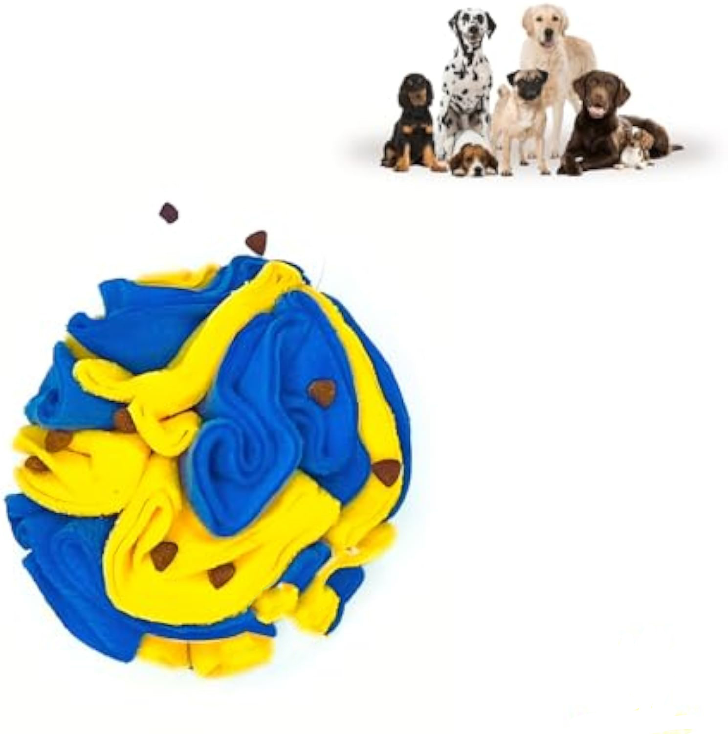 Snuseball til hund i gult og blått - Bilde 7
