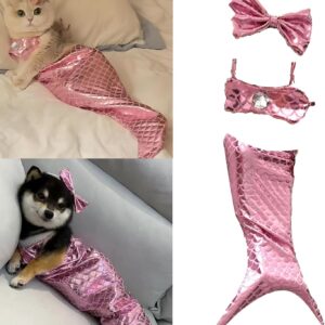 Havfrukostyme til hund og katt med glitrende hale og skjell